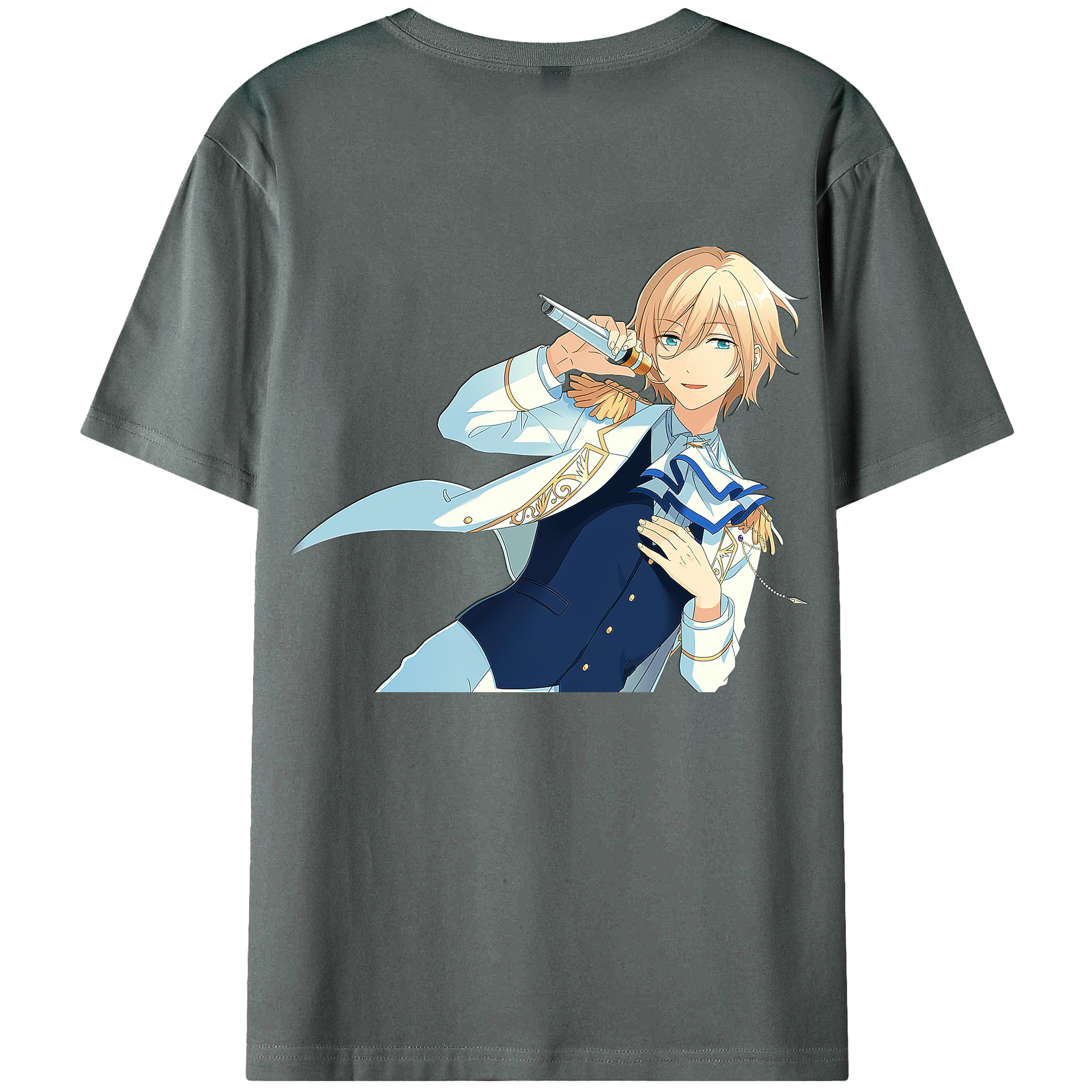（画像用） あんさんぶるスターズ! Ensemble Stars 綿100％ メンズ半袖Tシャツ（バックプリント） 通気性